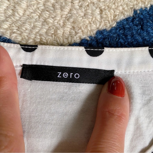 🔘 ZERO WHITE BLACK POLKA DOT FITTED DRESS! - Picture 13 of 16